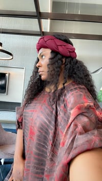 Image 3 of WOVEN HEADBAND (BURGUNDY)