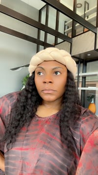 Image 1 of WOVEN HEADBANDS (BEIGE/NUDE)