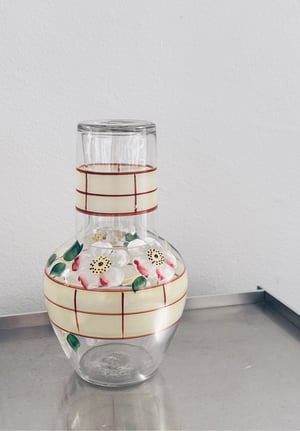 Æbleblomst sengekant karaffel med glas
