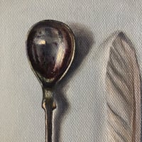 Image 3 of Antique spoon and feather study. 