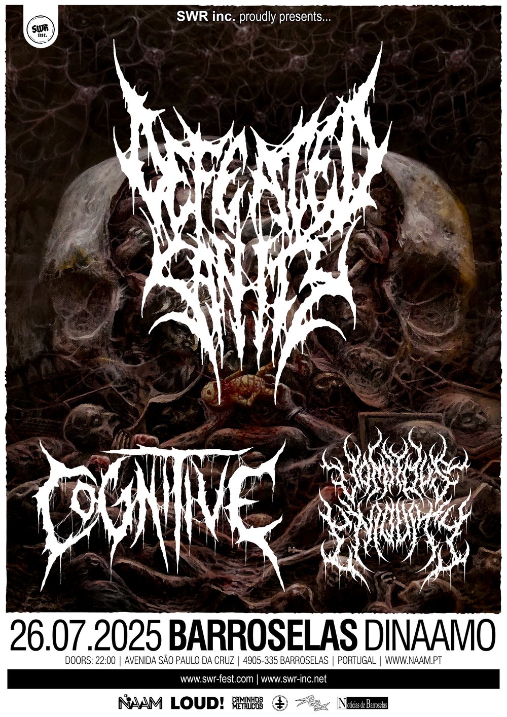 26.07.2025 - DEFEATED SANITY + COGNITIVE + VOMITOUS INIQUITY