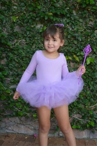 Image 4 of Fluffy Tutu Leotard Bodysuit - Girls Tulle Dress 