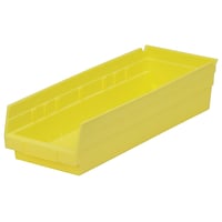 Image 2 of Akro-Mils 30138 Yellow, 17-7/8 x 6-5/8 x 4 Shelf Bin (12 Per Carton)