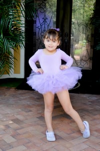Image 6 of Fluffy Tutu Leotard Bodysuit - Girl’s Tulle Dress in Many Beautiful Colors