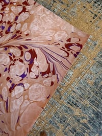 Image 4 of 'One-of-a-kind' hand marbled paper - Pink Star