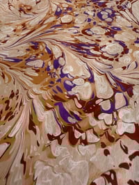 Image 3 of 'One-of-a-kind' hand marbled paper - Pink Star