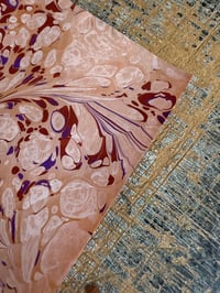 Image 5 of 'One-of-a-kind' hand marbled paper - Pink Star