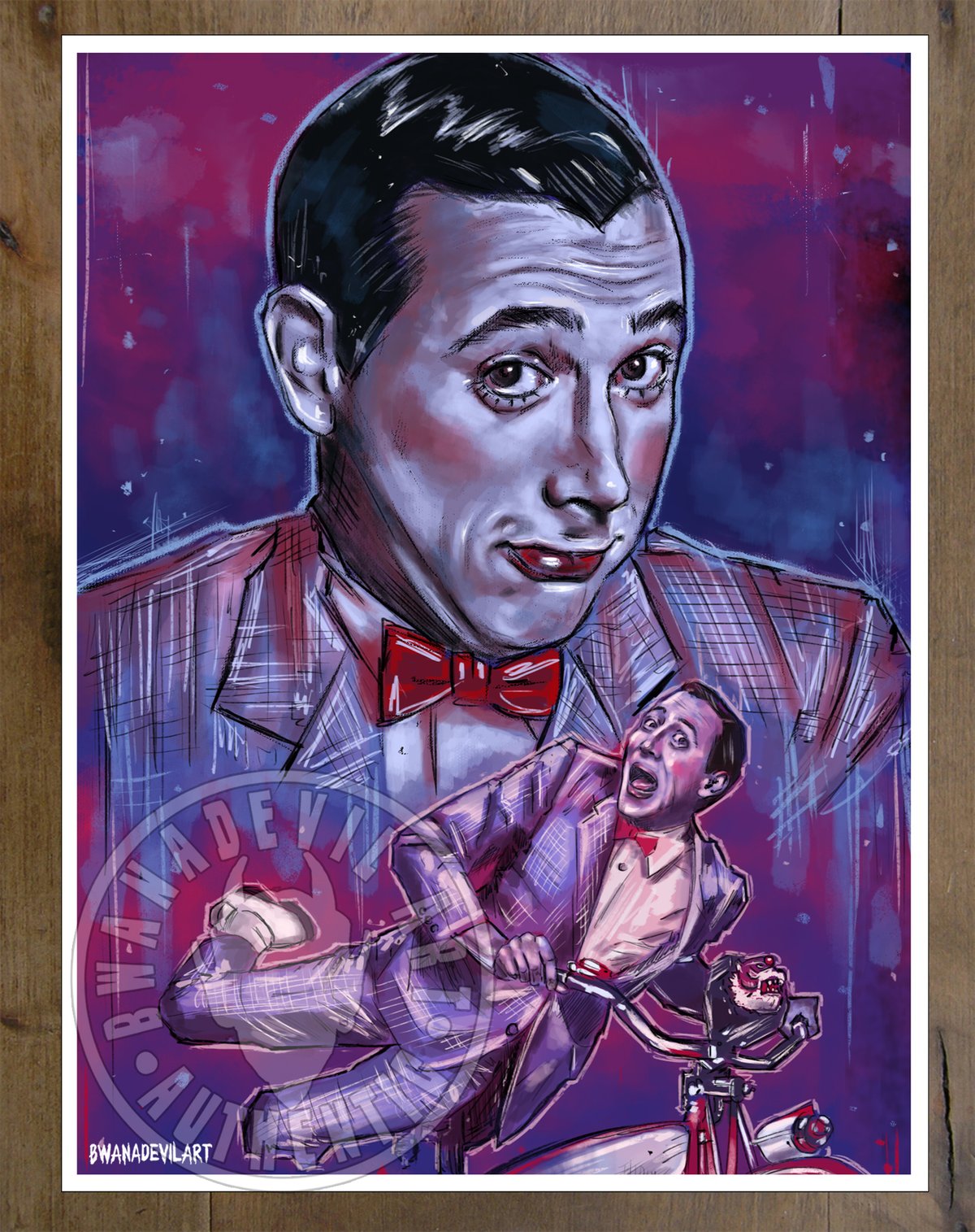 Image of Pee-wee Herman 5x7" and 9x12" Art Prints