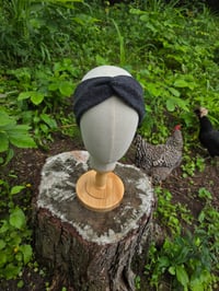 Image 1 of Pure Merino Wool Ear Warmer Headband- Charcoal 