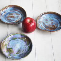 Image 7 of Large Spoon Rest in Rustic Blue Swirly Glaze, Handmade Utensil Dish, Made in USA