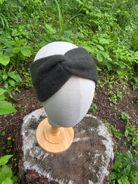 Image 2 of Pure Wool Ear Warmer Headbands in Dark Olive