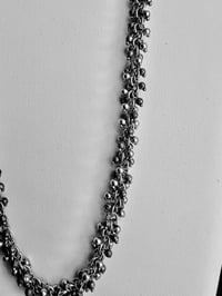 Image 1 of Tiny silver balls cluster necklace