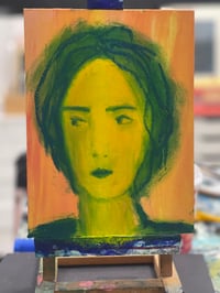 Image 1 of Female portrait, 24x18 cm, mixed technique on canvasboard