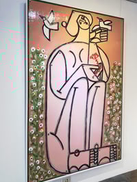 Image 2 of "Woman with Doves" by America Martin