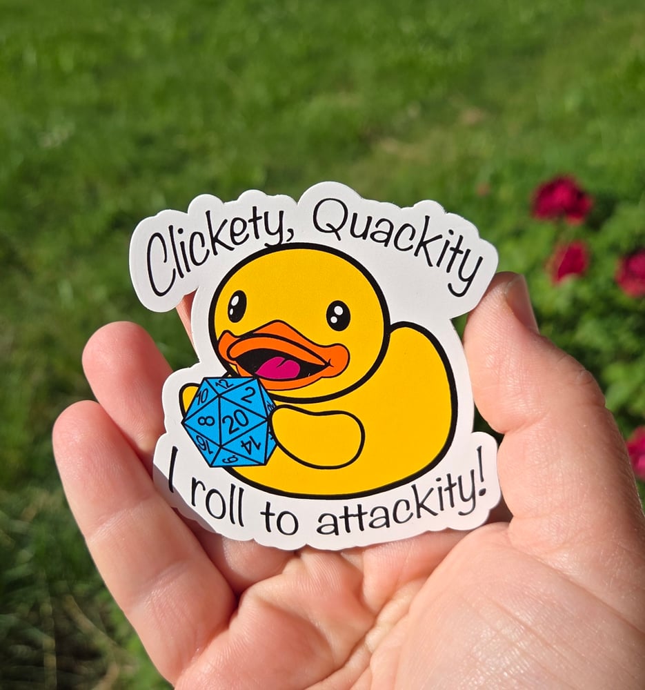 Image of Quack Attack duck sticker