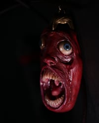 Image 15 of Berserk Egg of the King blood tears pendant, leather cord, bronze hardware, OOAK