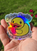 Image of Quack Attack duck sticker