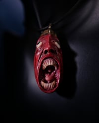 Image 10 of  Behelit Egg of the King blood tears pendant, leather cord, bronze hardware, OOAK