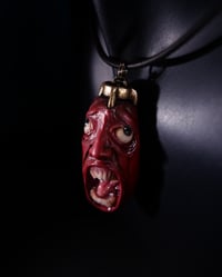 Image 11 of  Behelit Egg of the King blood tears pendant, leather cord, bronze hardware, OOAK