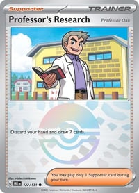 Professor's Research [Professor Oak] - 122/131 (Poke Ball Pattern) - SV: Prismatic Evolution