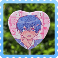 school ivan❄️ heart button badge
