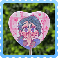 school sua ❄️ heart button badge
