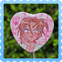 school hyuna ❄️ heart button badge