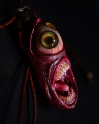 Image 5 of Duel Iris "Screaming Behelit", flash reflective+glow in the dark eyes - Morgans Mutations