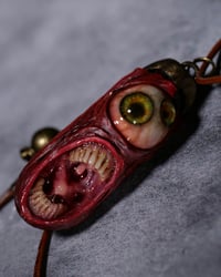 Image 4 of Duel Iris "Screaming Behelit", flash reflective+glow in the dark eyes - Morgans Mutations