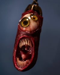 Image 13 of Duel Iris "Screaming Behelit", flash reflective+glow in the dark eyes - Morgans Mutations