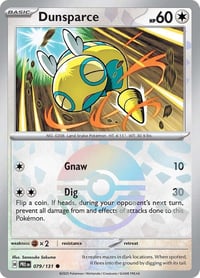 Dunsparce - 079/131 (Poke Ball Pattern) - SV: Prismatic Evolutions - Near Mint