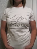 Image of Women's White Fitted T with Metallic Silver Logo