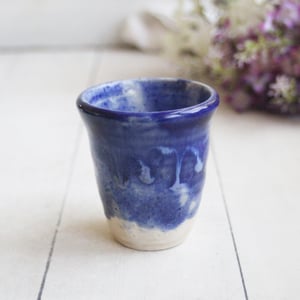 Image of Ceramic Shot Glaze, Stoneware Pottery Little Cup, Saki Glass, Made in USA