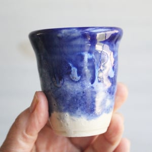 Image of Ceramic Shot Glaze, Stoneware Pottery Little Cup, Saki Glass, Made in USA