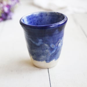 Image of Ceramic Shot Glaze, Stoneware Pottery Little Cup, Saki Glass, Made in USA