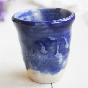 Image of Ceramic Shot Glaze, Stoneware Pottery Little Cup, Saki Glass, Made in USA