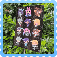 alnst chibi ❄️ waterproof vinyl sticker sheet