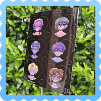 alnst dark heart ❄️ waterproof vinyl sticker sheet