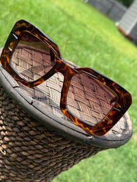 Image 2 of Tortoise Beveled Sunglasses 