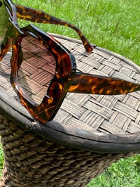 Image 3 of Tortoise Beveled Sunglasses 