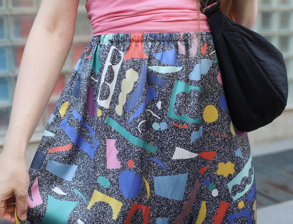 Image of NOISE CUTS SATIN SKIRT