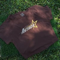 Brown Retro Astros Crop Top