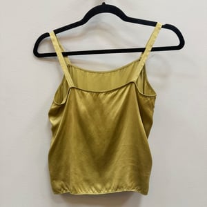 Image of Vintage Olive Green 100% Silk Camisole - Size XS/S