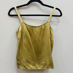 Image of Vintage Olive Green 100% Silk Camisole - Size XS/S