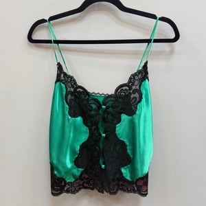 Image of Victoria's Secret Vintage Gold Label Emerald Camisole - Size M