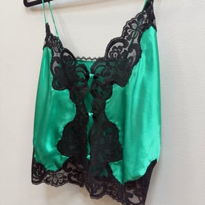 Image of Victoria's Secret Vintage Gold Label Emerald Camisole - Size M