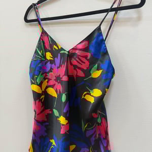 Image of Vintage Floral Satin Camisole - Size S