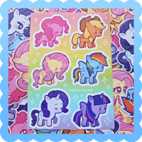 my little pony ❄️ waterproof vinyl sticker sheet