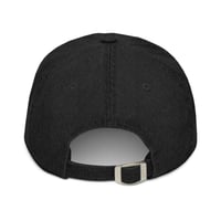 Image 3 of Embroidered Denim Cap Black