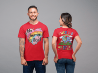 Image 3 of "Bold Heart Tee: No Human is Illegal" Unisex Crewneck T-Shirt
